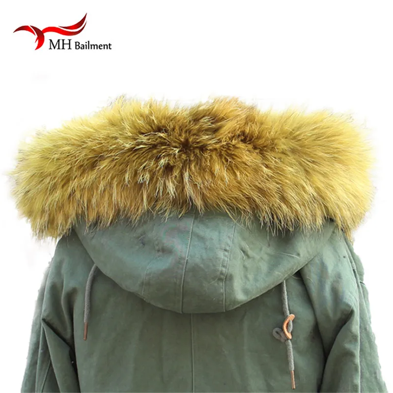 Женский шарф из натурального меха енота зимняя теплая шаль с меховым воротником