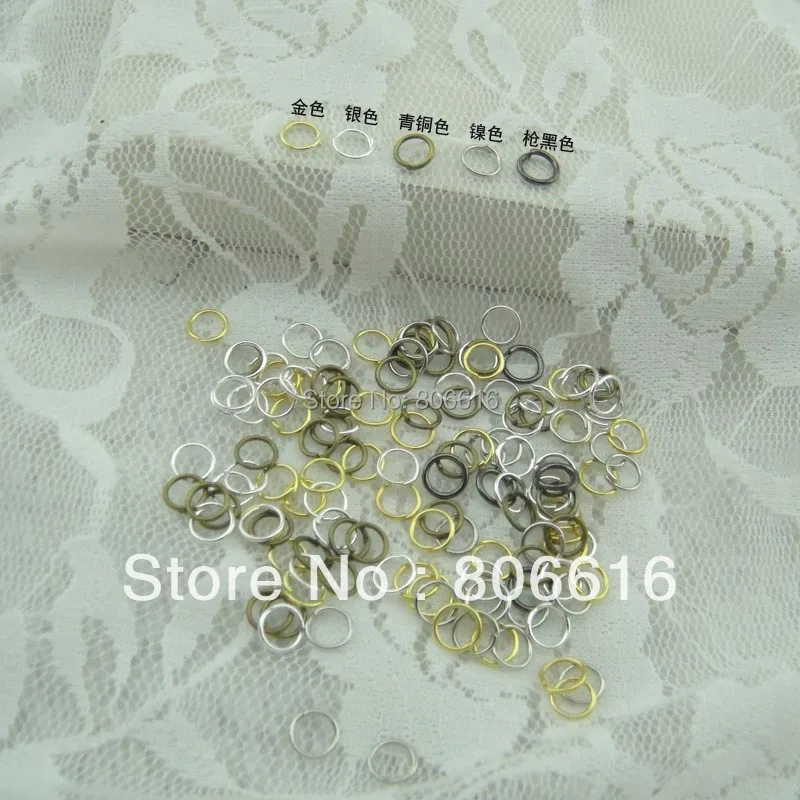 

1000PCS 4MM Mix Colors Metal Open Jump Rings Split Ring Jewelry Findings & Components