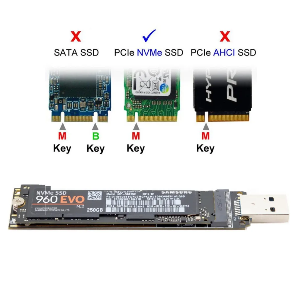 USB 3 0 для NVME M key M.2 NGFF SSD внешняя PCBA конвейерная карта адаптера с футляром флэш