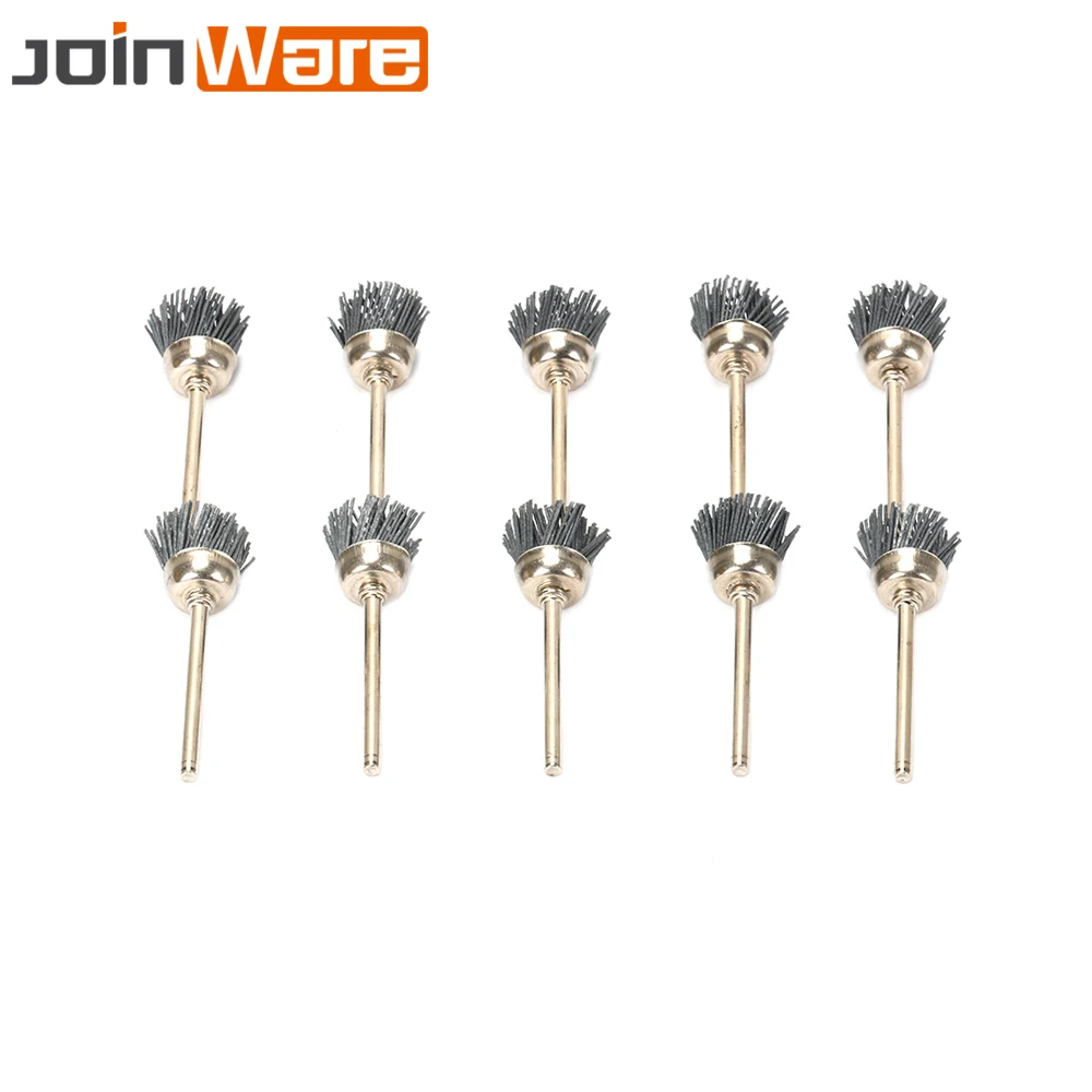 

10Pcs Y-shaped Nylon Abrasive Polishing Wheel Brushes Set For Engraving Wood Buffing Rotary Tool Accessories With 3MM 1/8" Shank