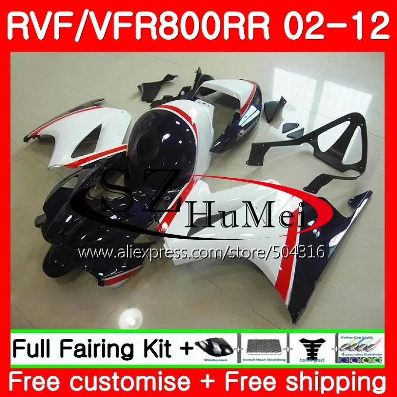 

Fairings For HONDA Interceptor VFR800RR 02 03 04 05 06 07 113SH.9 VFR 800R VFR800 RR Dark blue new 2002 2003 2004 2005 2006 2007