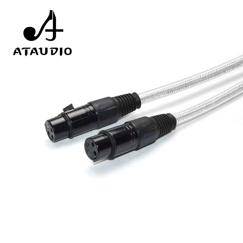 ATAUDIO медный и посеребренный Hifi XLR кабель Hi-end 2XLR папа-мама | Электроника