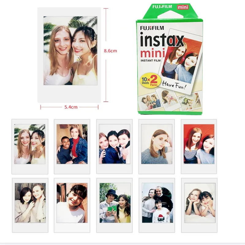 Пленка Fujifilm Instax Mini 10 20 30 40 50 60 80 100 листов 3 дюйма для мини 9 Polaroid FUJI моментальная