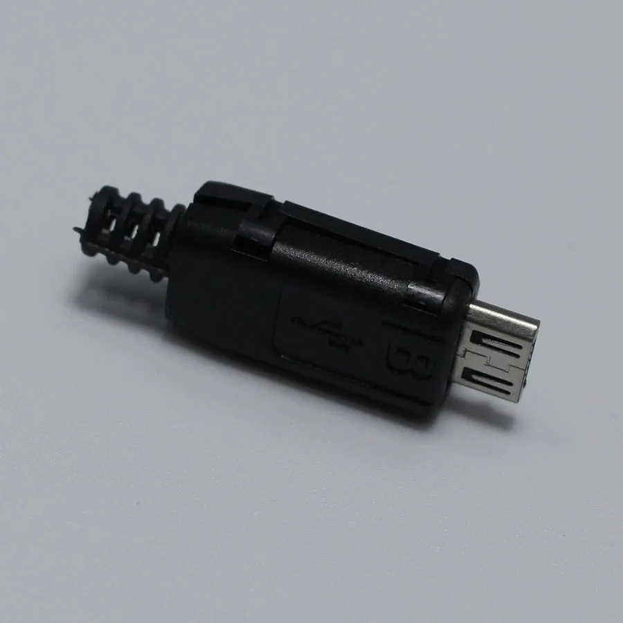 10 шт. Micro USB 5 Pin сварочный Тип 6 мм штекер черный разъем для зарядки 4 в 1