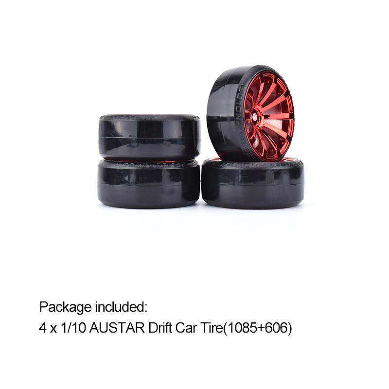 4 шт. 1/10 AUSTAR Drift Car Tire(1085 + 606) Rim Твердые колеса покрышки для hsp tiiya HPI Kyosho On-road Drifting RC |