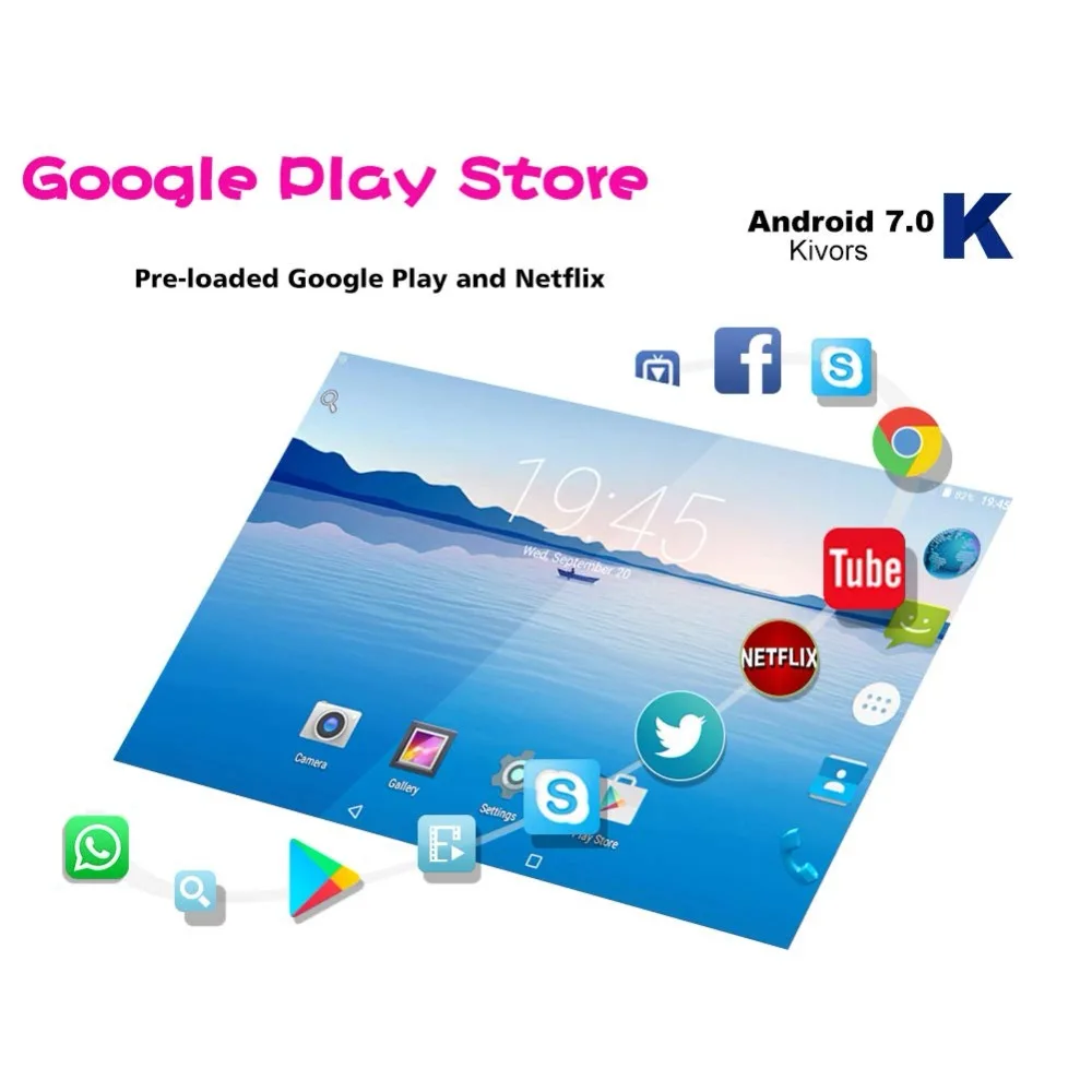 Клавиатуры на русском 10 дюймов 2.5D Закаленное стекло Android 8 0 планшеты PC ядер 4 Гб RAM