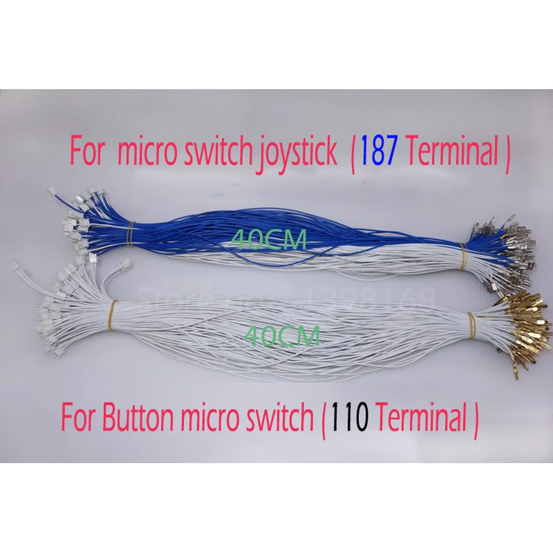10PCS 40CM Two-pin 187 terminal wires for Arcade joystick Microswitch Harness | Спорт и развлечения