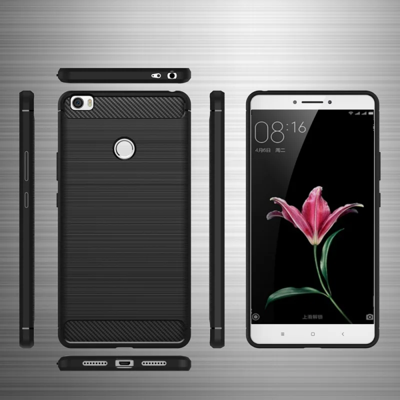 Чехол для Xiaomi Mi max чехол из углеродного волокна Матовый ТПУ телефона мобильного Max