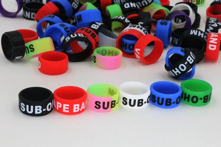 10pcs vape band mix Lovekeke 13*7 мм vapeband украшение анти-осень Противоскользящий Ремешок Крышка для электронной сигареты relx juu vtv spinner mt phix Малый - Цвет: 10pcs vape band mix