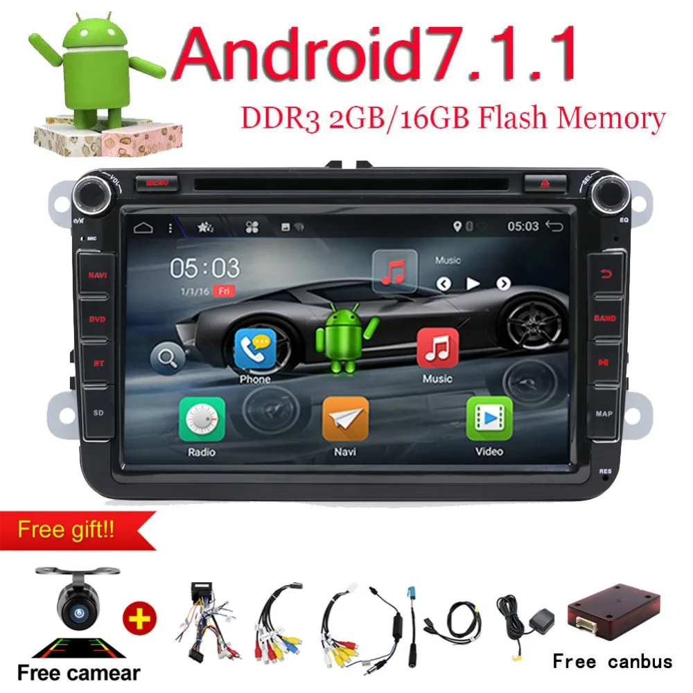 Bosion 8 &quot2 Din Android 7 1 автомобильный Радио Аудио GPS навигация для Volkswagen VW Passat Polo Golf 5 6