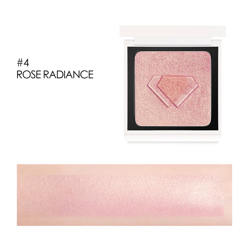 4 Rose radiance Бренд focallure, новинка, 4 цвета, хайлайтер, осветитель, контур лица для макияжа, мерцающая пудра, сияющая, яркий, золотой хайлайтер, палитра - Цвет: 4 Rose radiance