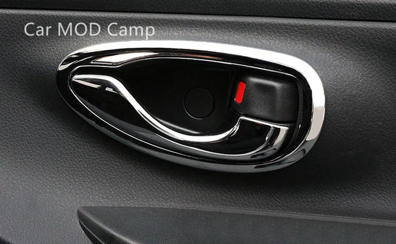 

For Toyota Vios Yaris Sedan 2014 - 2017 ABS Chrome Interior Door Handle Cover & Door Handle Bowl Cover Trim 8pcs Car Styling!