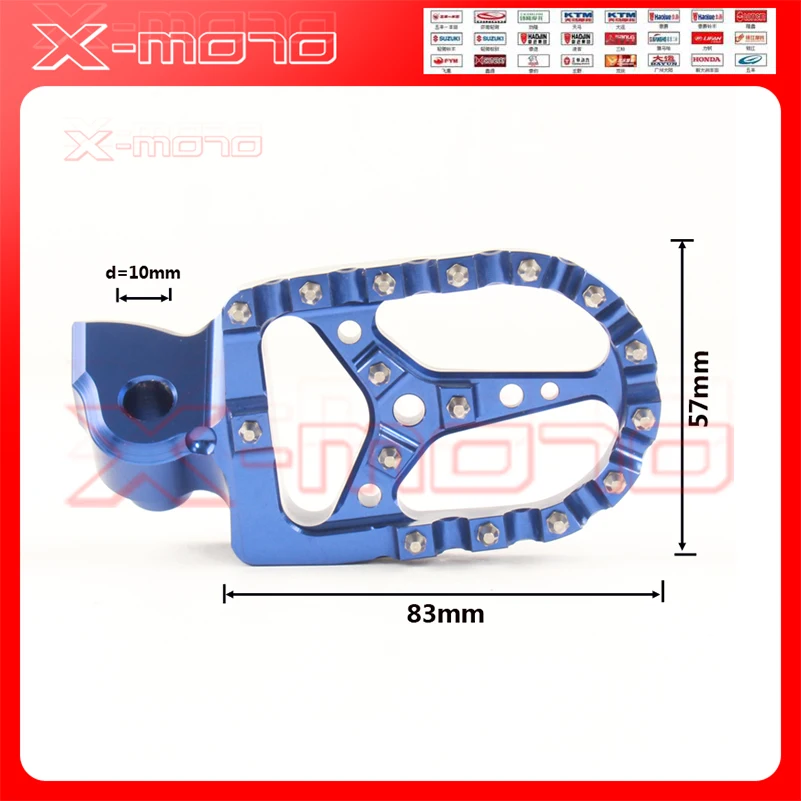ЧПУ Заготовка MX подножки подставки педали для YAMA yz 125 250 yz125 yz85 yz450f wr450f wr250f 99 17