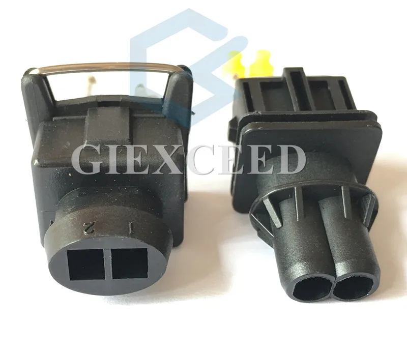 2 комплекта 2 Pin 3,5 мм 827551-3/828657-3 106462-1 EV1 стиль автомобильный топливный инжектор тип автомобильный разъем для VW Audi