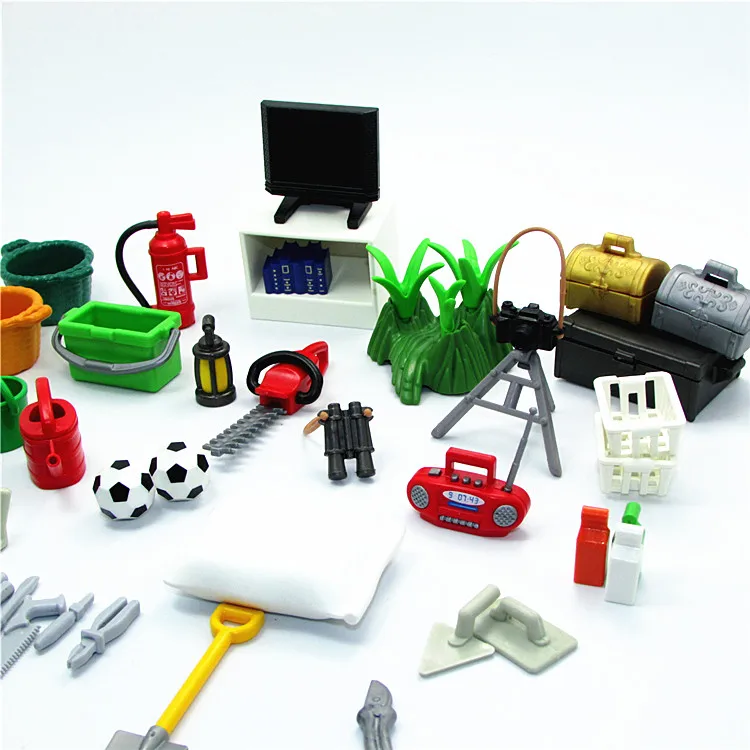 Детские игрушки Playmobil оригинальные аксессуары для инструменты кровати ТВ