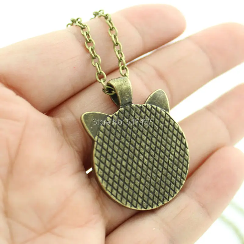 Ожерелье с кабошонами для девочек ожерелье коричневым котом кулон украшения HZ2