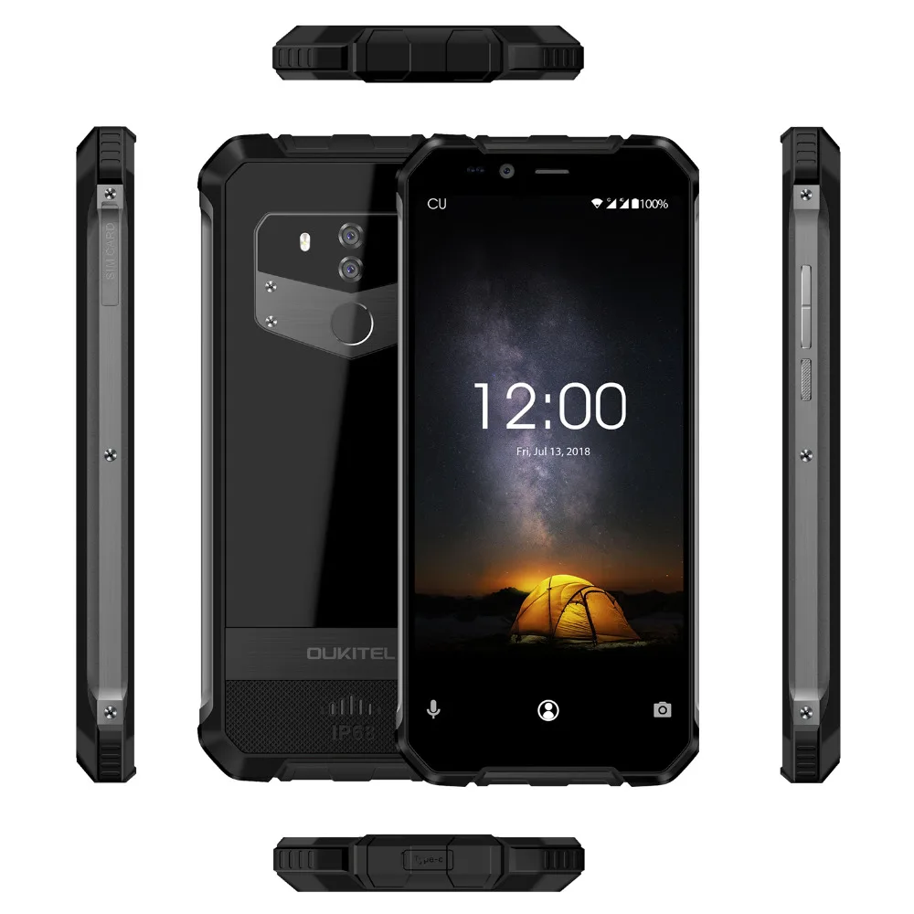 OUKITEL WP1 IP68 водонепроницаемый беспроводной зарядный Мобильный телефон 5 дюймов
