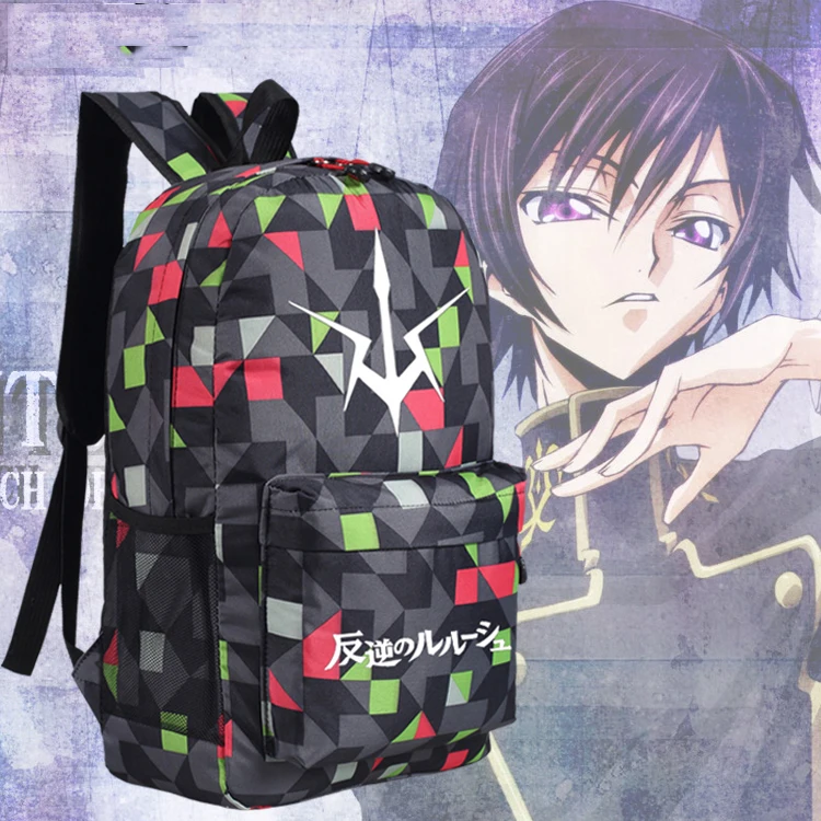 Мультяшный аниме код GEASS Lelouch of the Rebellion рюкзак школьная книга Студенческая сумка