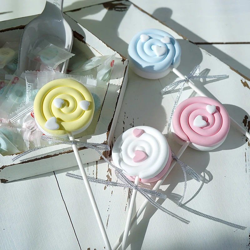 Искусственный леденец поддельный десерт модель глина закрученная сахар для