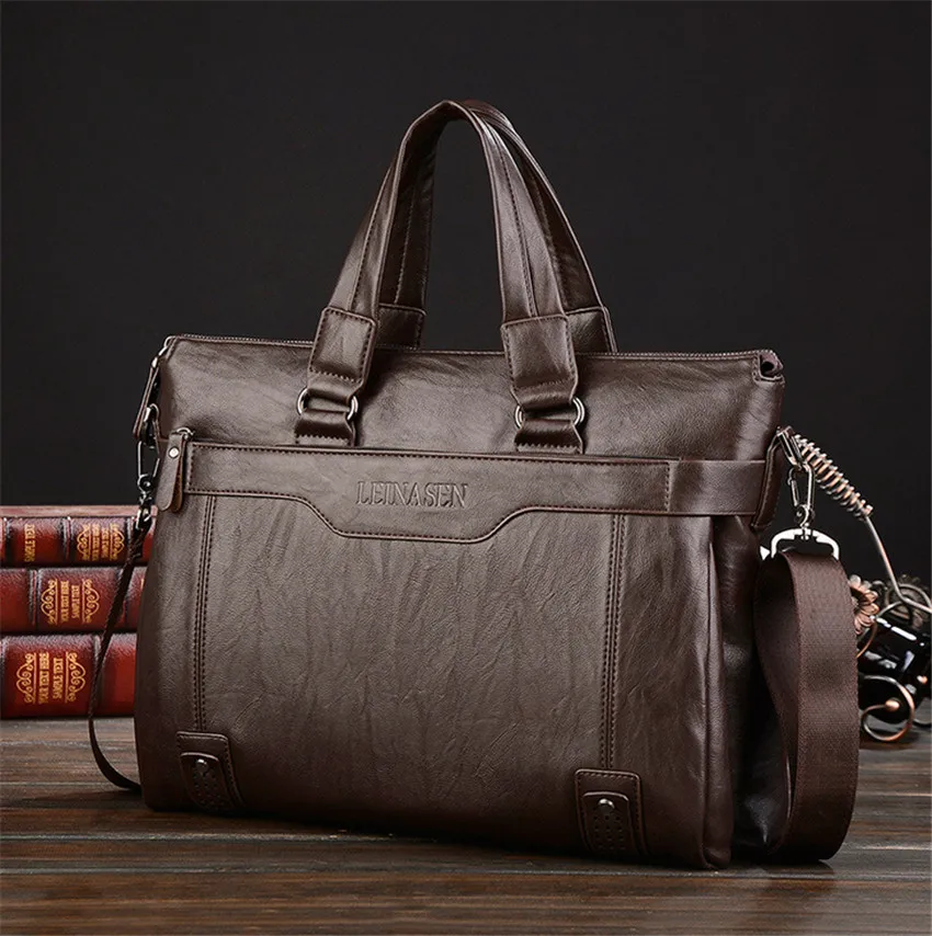 Tas Pria Erkek Canta Porta ноутбук Mujer - Цвет: deep brown