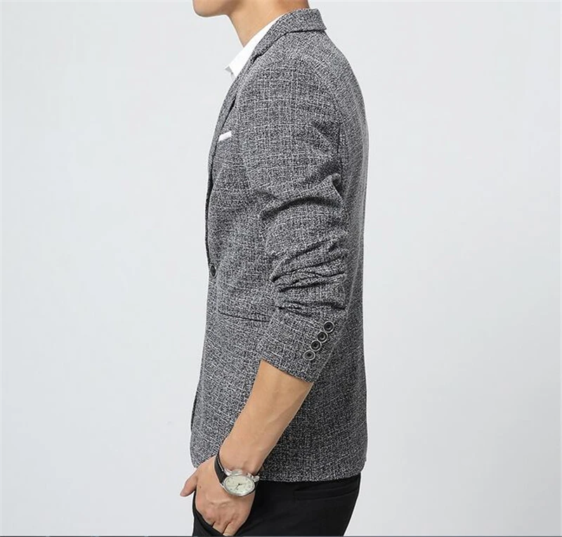 Новые 2016 Моды для Мужчин Пиджак Пиджаки Отложным Воротником Случайные Мужские