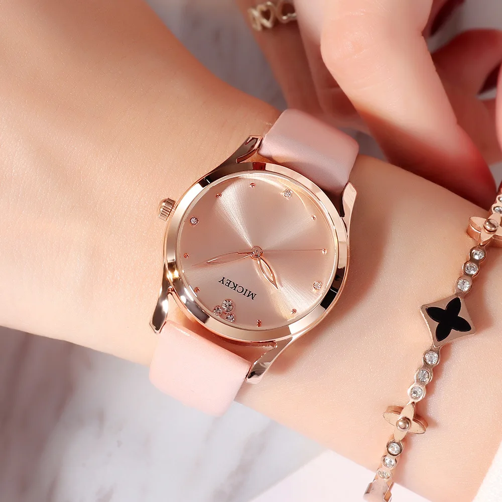 Женские наручные часы из натуральной кожи кварцевые женские Disney Брендовые Часы с