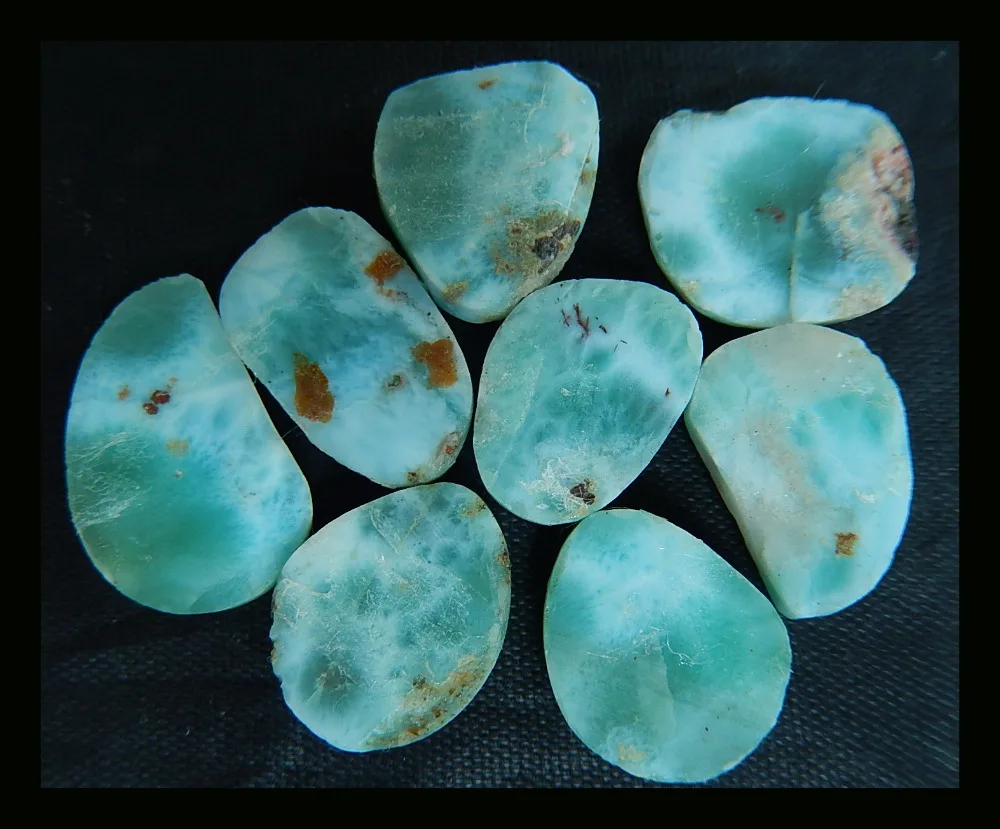 Распродажа комплект из 8 натуральных кабошонов Larimar 20x13x4 мм 15x11x5 12 4 г модные