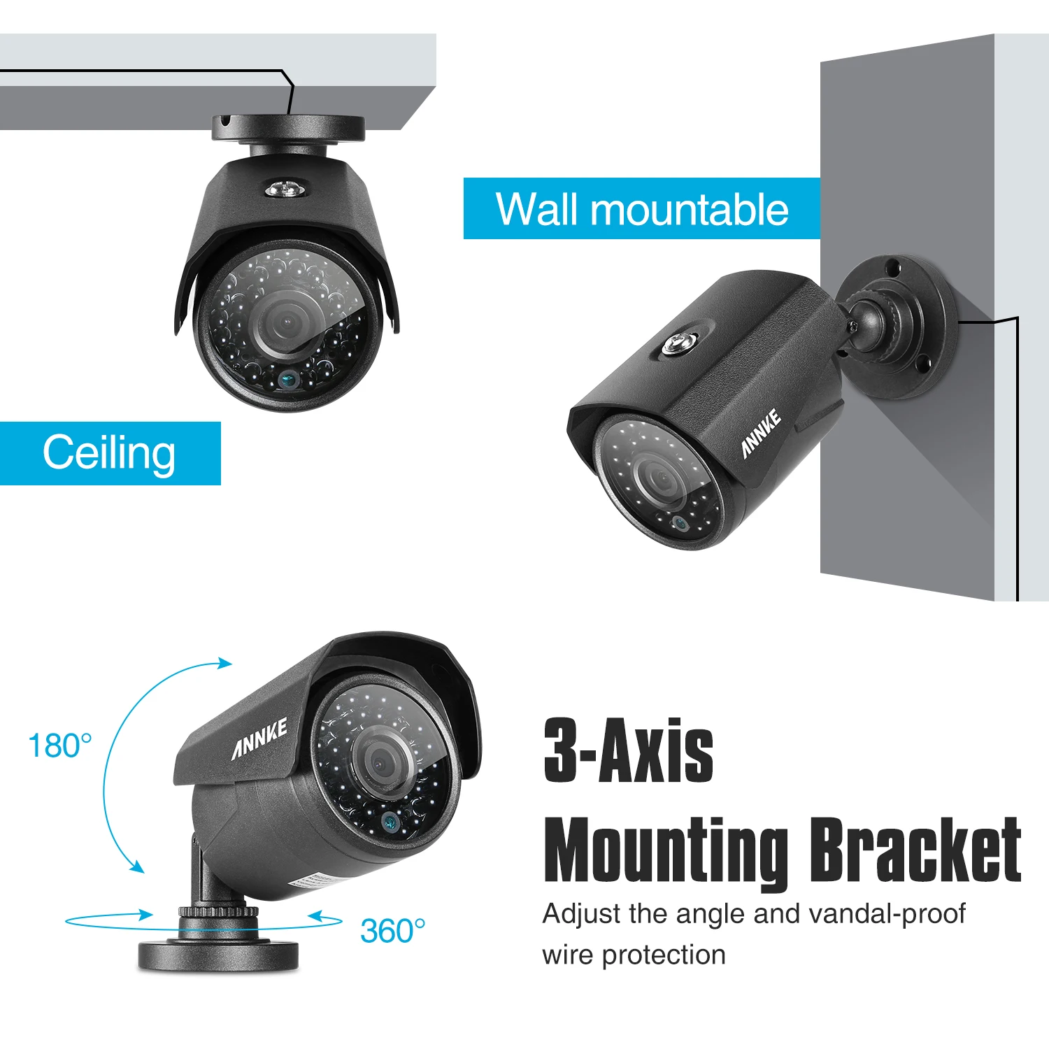 ANNKE 1080N 4CH Главная Безопасность HD DVR 4 шт 720 P 1200TVL и наружная CCTV Камера Системы 8 канального наблюдения комплект 1
