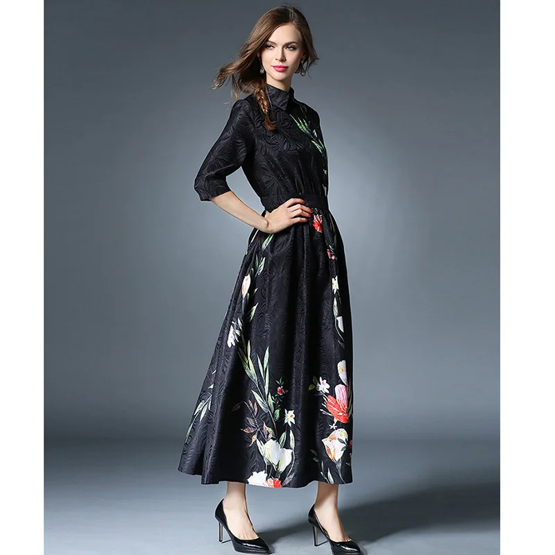 Женское элегантное платье весна-лето 2018 Новое высококачественное модное