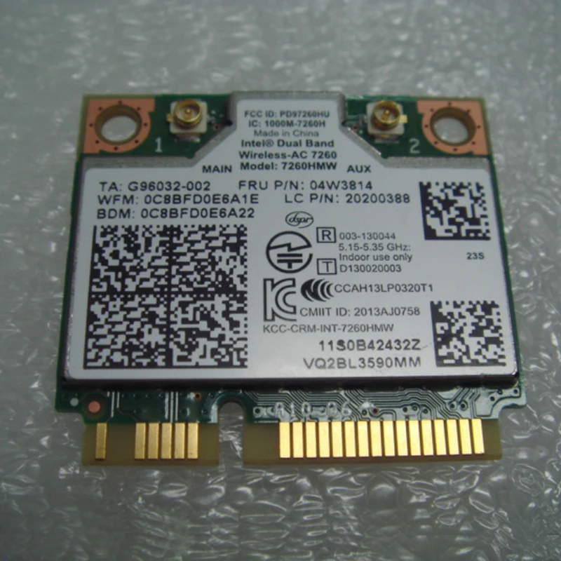 Int Dual Band Wireless AC 7260 WiFi 2x2 + BT4.0 PCIE HMC WLAN карта для Lenovo S40 K4450 S440 S540 Series FRU 04w3814 20200388|dual band