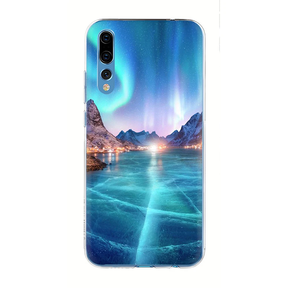 Пейзаж зимний светильник снег жесткий чехол для телефона huawei P30 P20 P9 P10 Plus P8 Pro Lite Mini P smart Z Plus - Цвет: H11