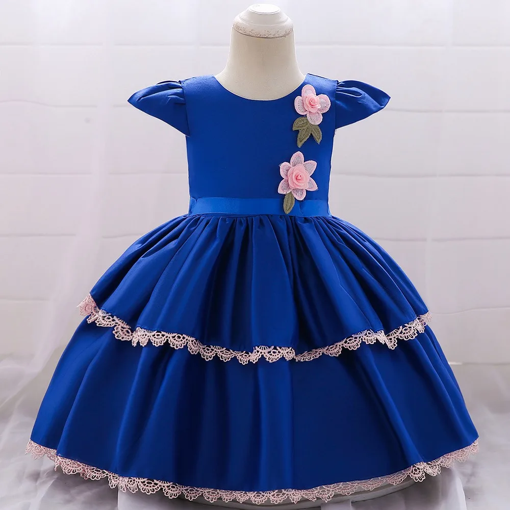Children Girls Dress Kids BabyToddler Princess Infant Birthday Party Flower Lace Ball Gown Baby Dresses Vestidos 0-2T S9050 | Детская