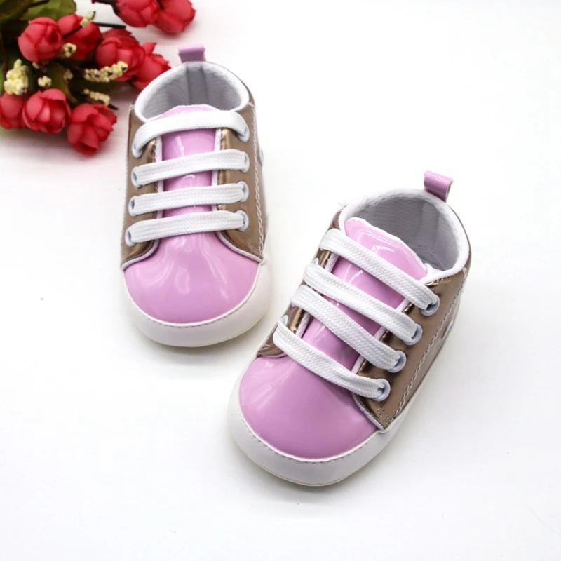 3 Styles Canvas Baby Sneaker Sport Shoes For Girls Boys Newborn Patch Infant Toddler Soft Bottom Anti-slip First Walkers |