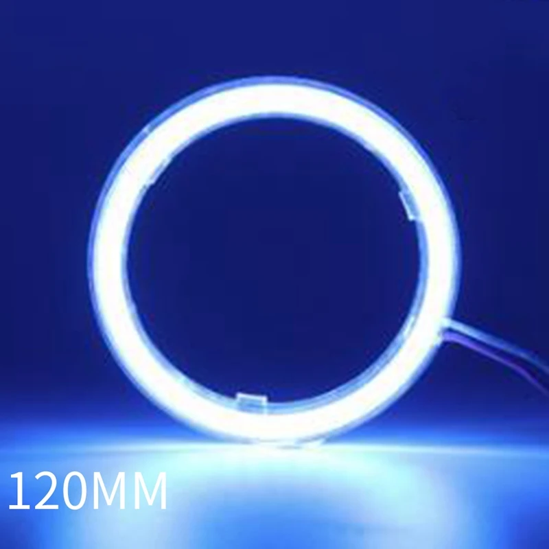 120cm 1 комплект, автомобильные ангельские глазки, Светодиодные Автомобильные кольцевые фары, COB, ангельские глазки, фары для DIY автомобиля, авто, мото, мопед, скутер, мотоцикл, 12 В, 3 Вт - Цвет: 120cm