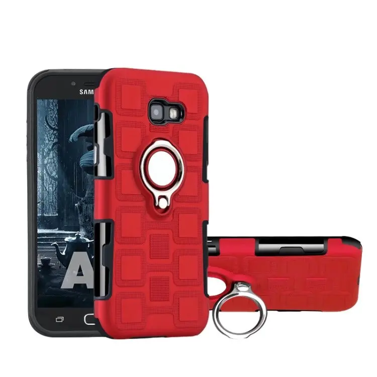 Red Чехол для samsung Galaxy A3, A320, A5, A520, A7, A720,, покрытие, кольцо на палец, подставка, держатель, магнит, мягкий чехол для телефона из ТПУ, fundas, kimTHmall - Цвет: Red