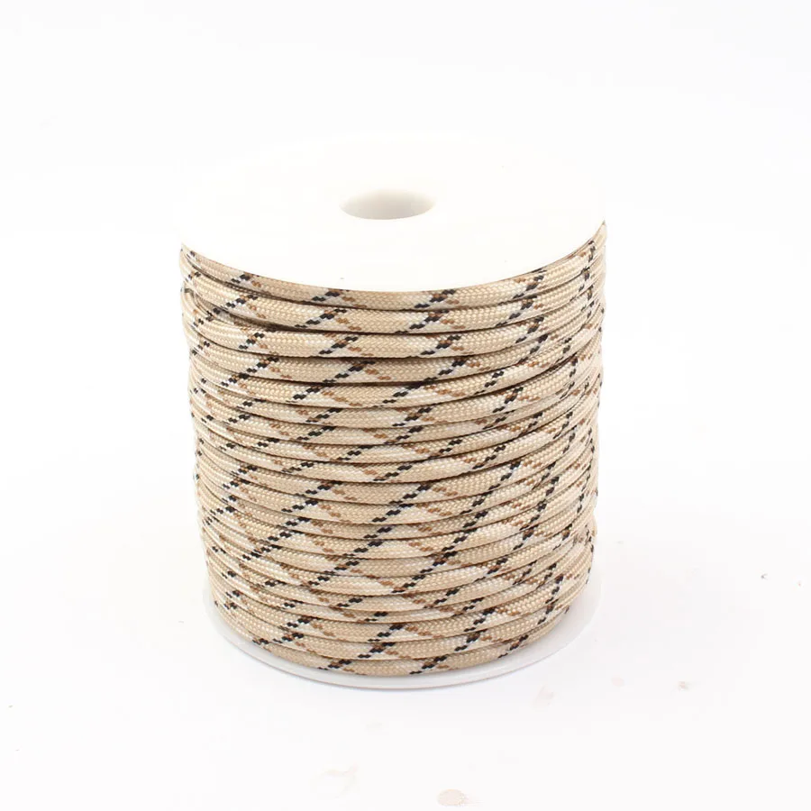 desert camo GEGEDA 9 Strand paracord 100FT Mil Spec Тип III paracord 550 4 мм канат парашютный шнур для альпинизма кемпинга - Цвет: desert camo