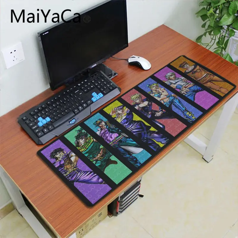 Lock Edge 30x80cm Maiyaca простой дизайн jojo Необычные Приключения геймер игровые коврики коврик для мыши большой размер игровой коврик для мыши Прочный ПК Противоскользящий коврик для мыши - Цвет: Lock Edge 30x80cm