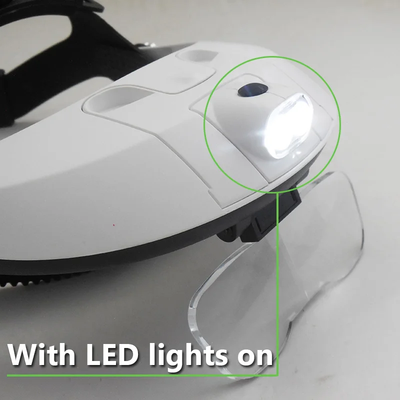 2 светодио дный лупы с головкой для ношения гарнитуры зубные хирургические