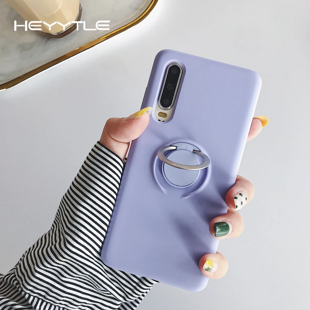 Heyytle противоударный чехол с кронштейном для huawei P30 Pro кольцом-держателем Lite полное