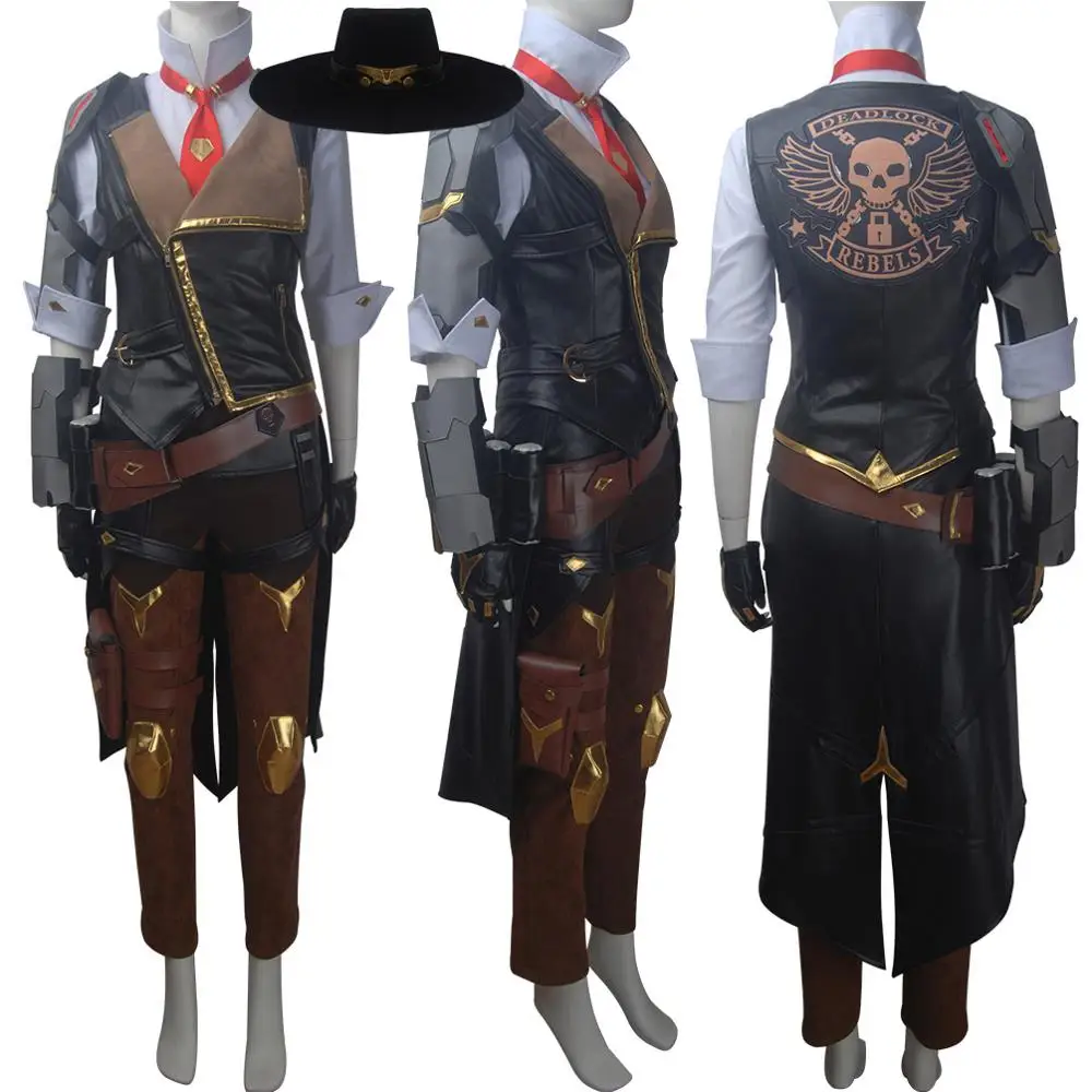 Женская игра для девочек Overwatch косплей Ashe Elizabeth одежда героев костюм на Хэллоуин