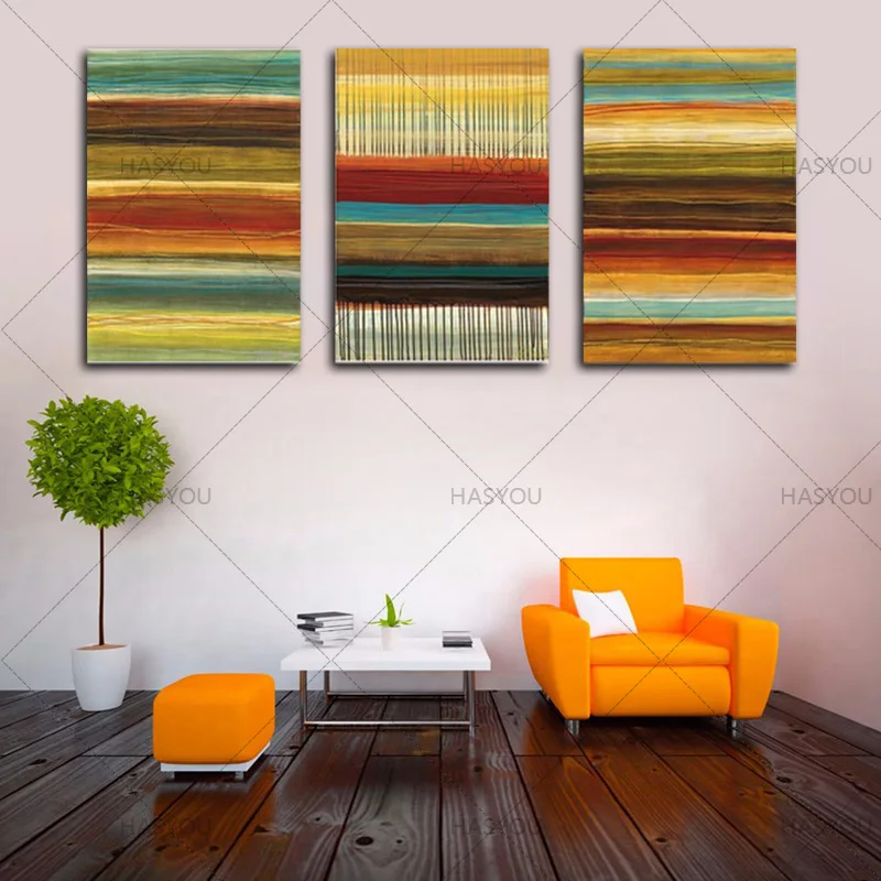 3 Panel high quality Hand Painted Abstract Oil Paintings wall pictures Wall Artwork home Decoration For Living Room hotel decor | Дом и сад