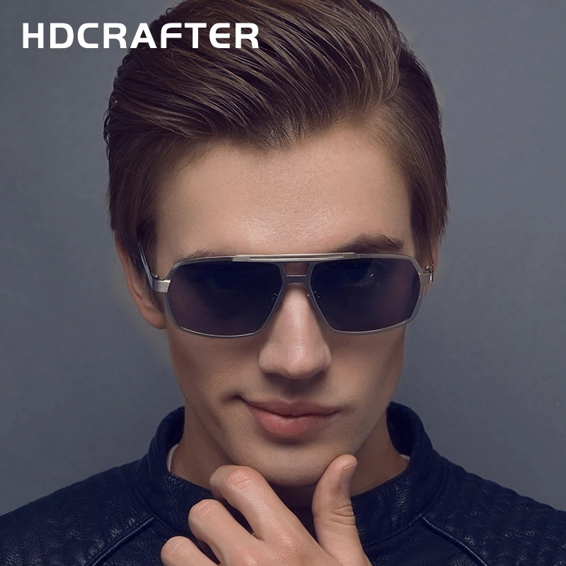 HDCRAFTER Классический Алюминиевый Магний мужские Солнцезащитные Очки Квадратные