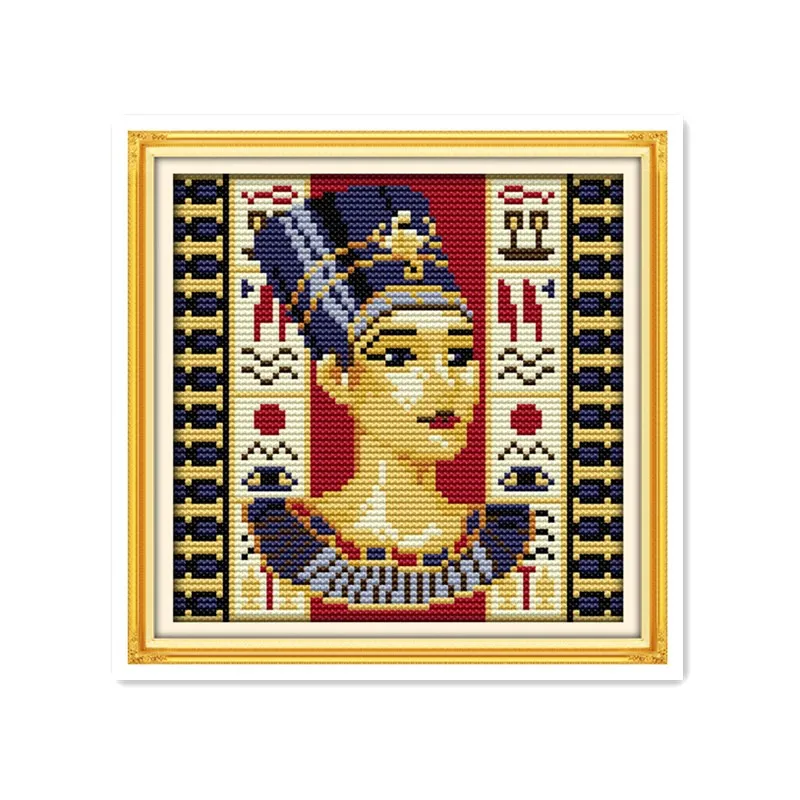 11CT 14CT White Cloth Cross Stitch Kit Manual Egyptian Queen Small Simple Embroidery Furniture Sewing Decorative | Дом и сад