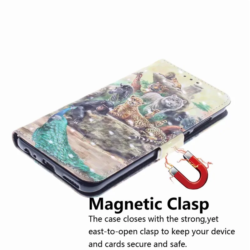 Mate 10 Lite Y5 P20 Pro Flip Case Leather Book Style Wallet Painted Cover For Huawei Enjoy 7s Honor 9N 9lite Coque | Мобильные