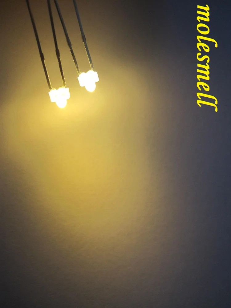 100 шт. 1 8 мм молочно белые линзы теплый белый Ультра яркий светодиодный светильник