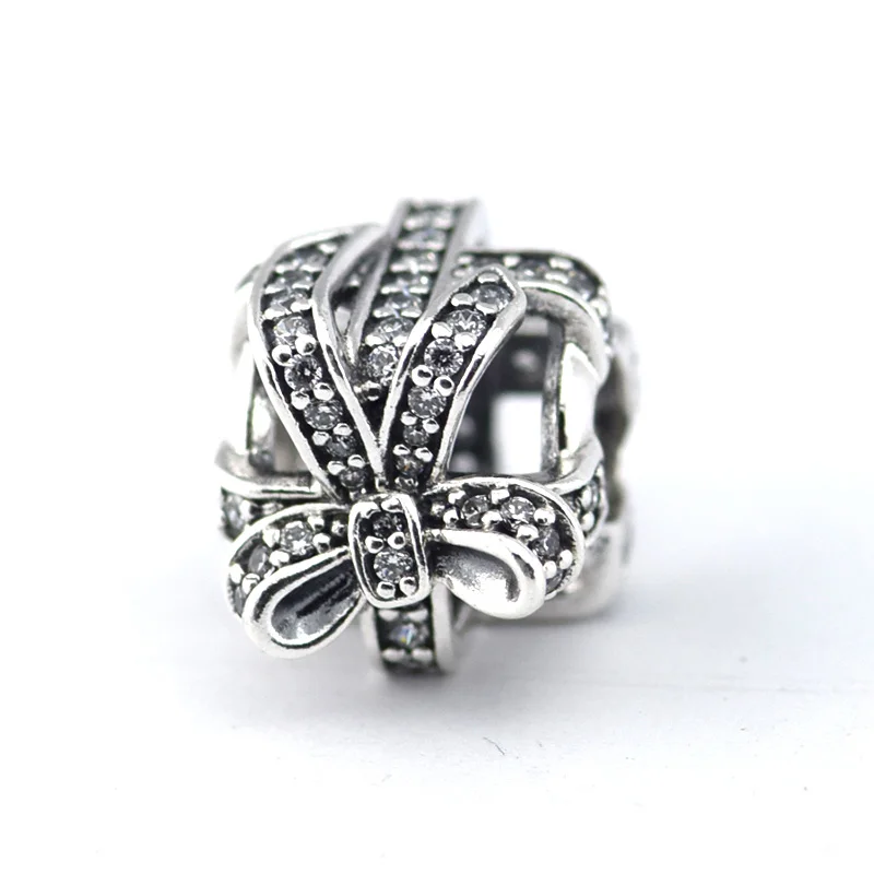 Подходит бренд браслет серебряные бусины 925 пробы ажурная Рождественский