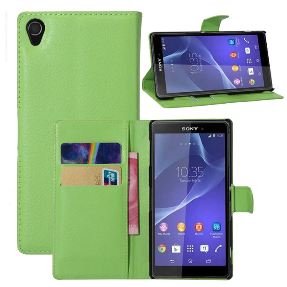 Чехол Cyboris для Sony Xperia Z1 L39h C6902 C6903 C943 откидной с зернистой Кобурой из искусственной