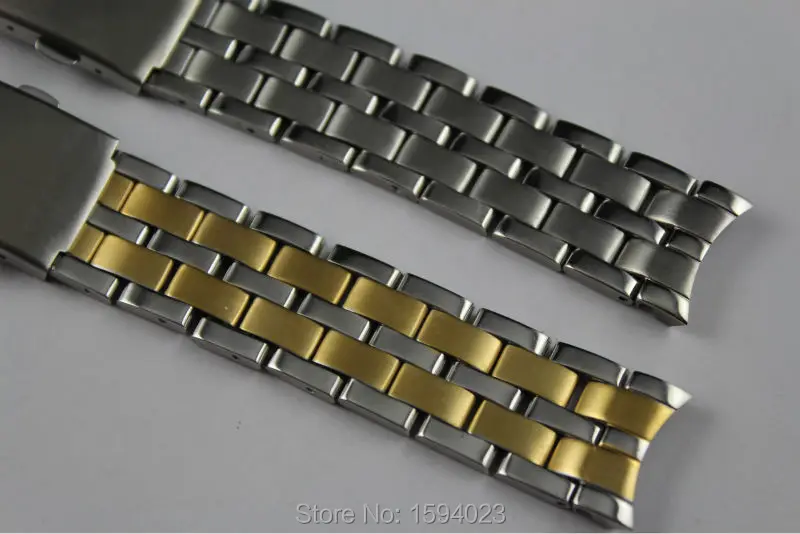 Ремешок из нержавеющей стали для часов позолоченный браслет T033 19 мм T033410A|watch band|band