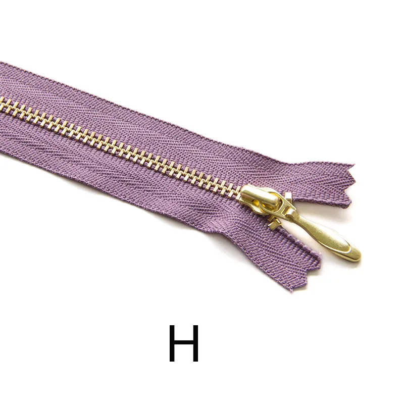 H 1 шт. YKK 3# золотой зуб металлическая молния закрытый конец автоматический замок DIY для сумки кошелек платье обувь Лоскутные аксессуары - Цвет: H