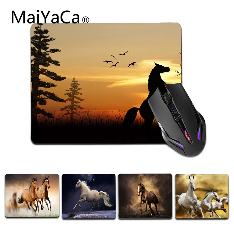

MaiYaCa Funny Dashing Horse Gamer Speed Mice Retail Small Rubber Mousepad Size for 25X29cm Rubber Mousepads